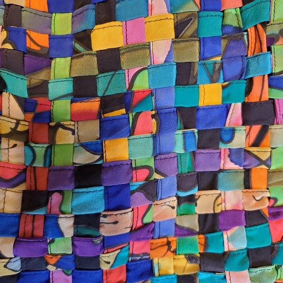 90s Vintage Woven Silk Vest - Picture 7 of 7